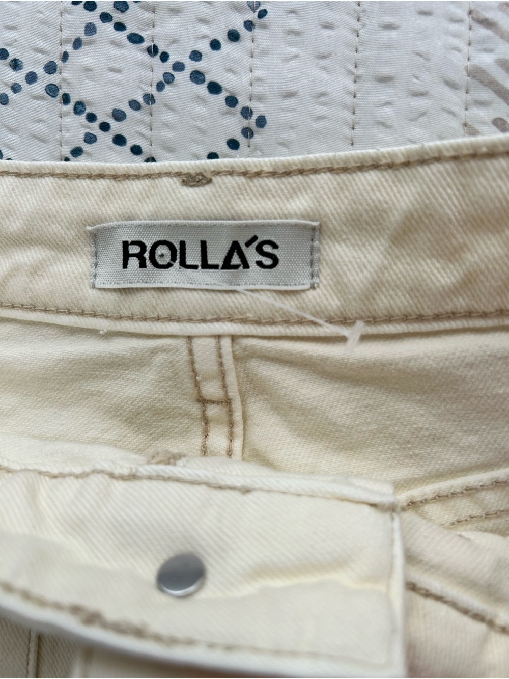 Rolla’s Sailor High Rise Wide Leg Jeans Cream Size 32 NWT - Picture 4 of 12